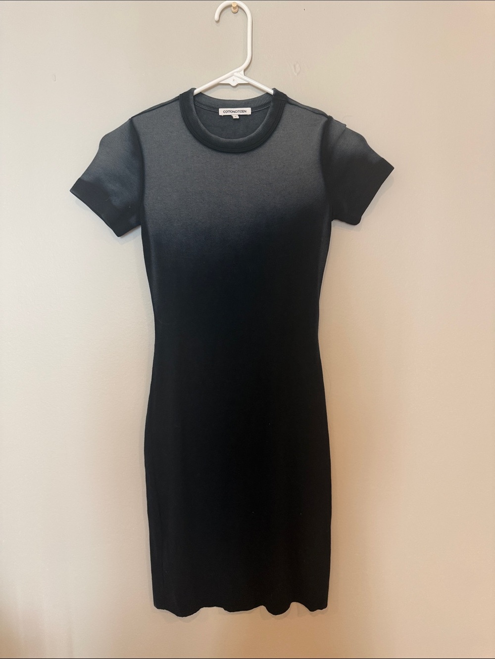 Cotton Citizen Black Short Sleeve Crew Dress